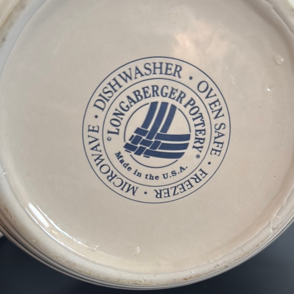 Longaberger Pottery Serveware - White and Blue